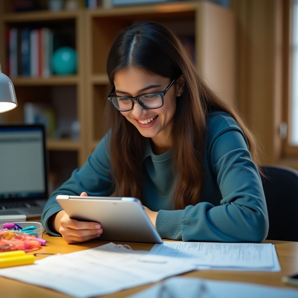 Un estudiante universitario organizando sus finanzas